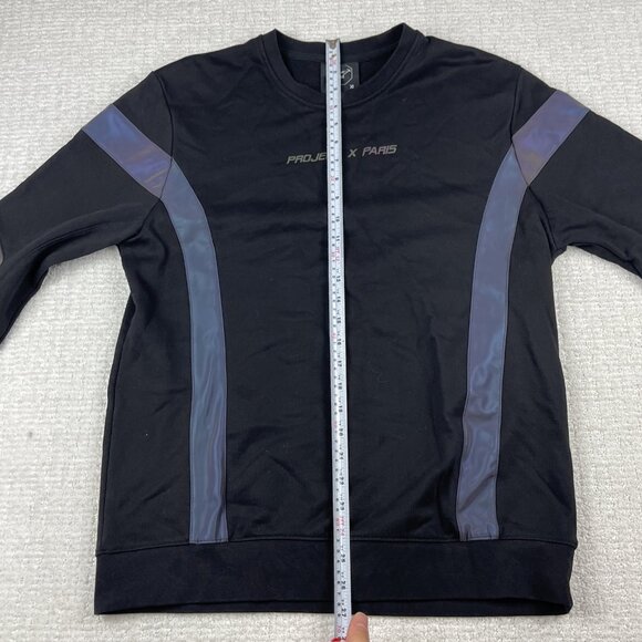 PROJECT X PARIS Sweater fleece Pullover Reflective Logo Black & Purple Men' XL - Picture 11 of 16
